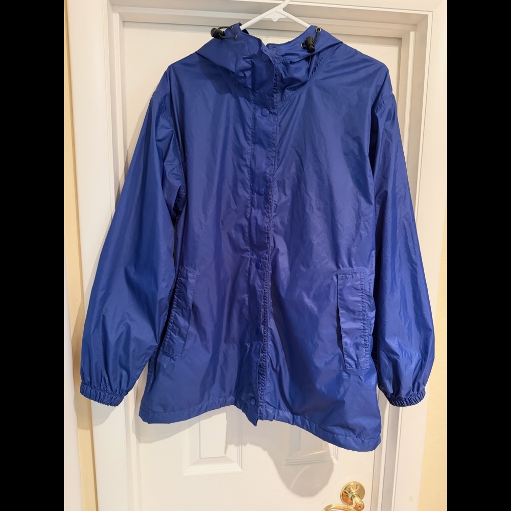 Woman’s Lands End Blue Rain Jacket